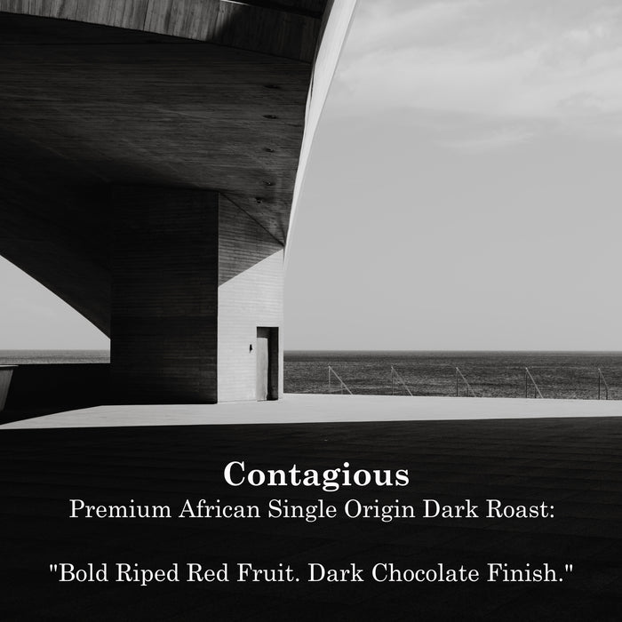 Specialty Coffee Dark Roast Freshly roasted in Missouri City, Texas that has red fruit, dark chocolate finish. African coffee dark roast.